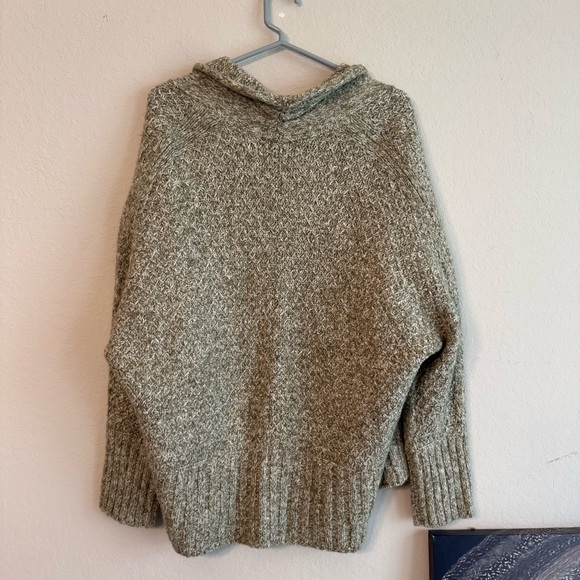 Anthro Angel of the North Cozy Green Plush Cardigan Sweater Petite Large - Picture 4 of 6